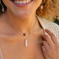 SoulKu - Plum Purple Crystal Soul Shine Necklace for You Are Loved