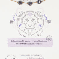 Black Onyx Zodiac Necklace for Leo | 7/23 - 8/22