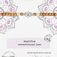 Rose Quartz Sandalwood Lotus Bracelet for Love