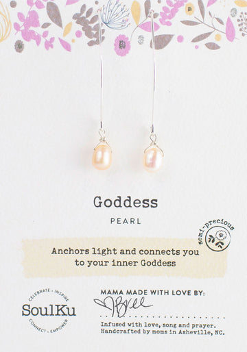Pearl Soul-Full of Light Long Earrings for Goddess