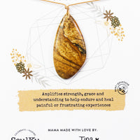 Picture Jasper Touchstone Necklace for Resilience