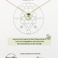 Prasiolite Sacred Geometry Necklace for Heart Opener