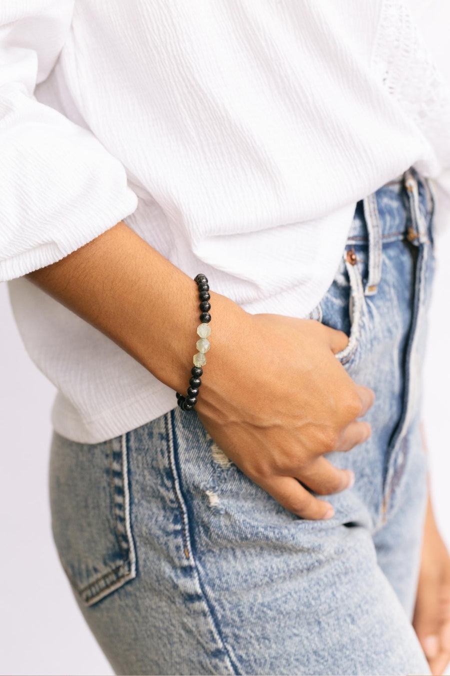 Women's Petite Protector Prehnite Bracelet