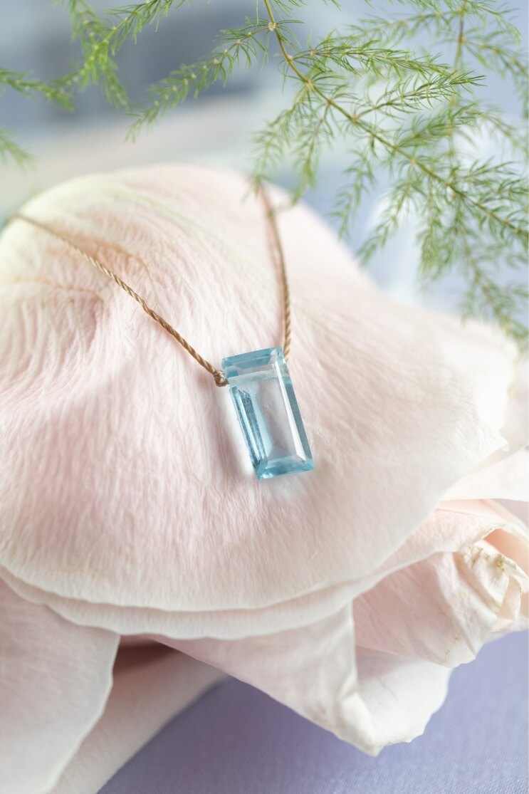 SoulKu - Sky Blue Topaz Refined Necklace for New Beginnings