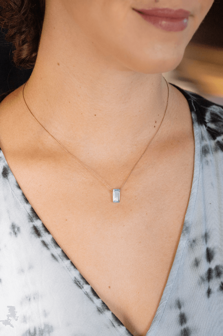 SoulKu - Sky Blue Topaz Refined Necklace for New Beginnings