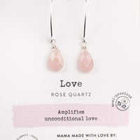 Rose Quartz Soul-Full of Light Long Earrings for Love