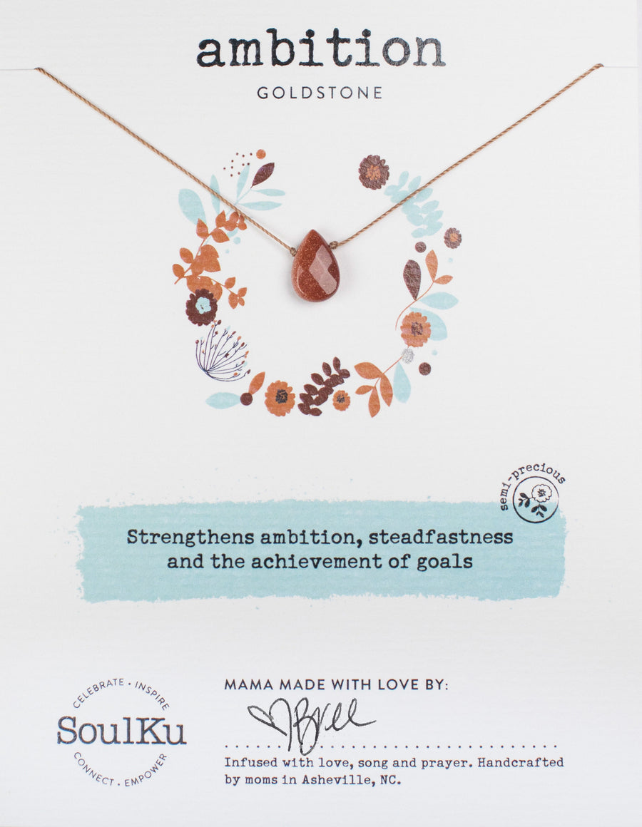 Brown Goldstone Soul-Full of Light Necklace for Ambition