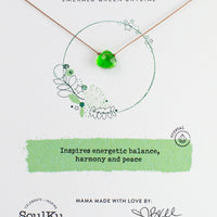 Emerald Green Crystal Soul Shine Necklace for Peace