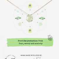 Prehnite Sacred Geometry Necklace to Protect