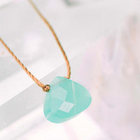 Turquoise Crystal Soul Shine Necklace Honoring Friendship