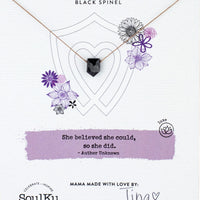 Black Spinel Empowering Necklace for She Believed