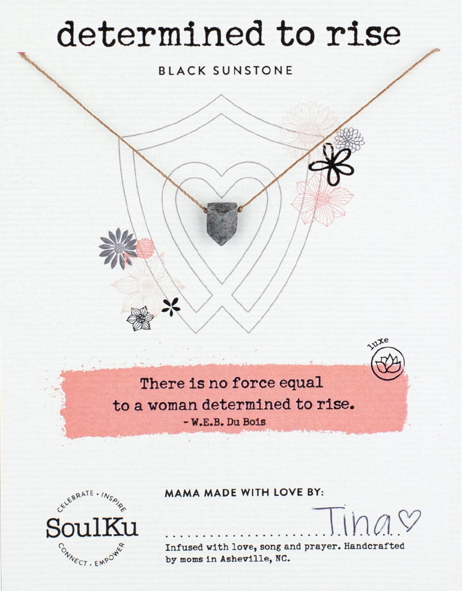 Black Sunstone Empowering Necklace for Determined To Rise