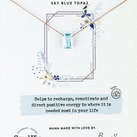 SoulKu - Sky Blue Topaz Refined Necklace for New Beginnings