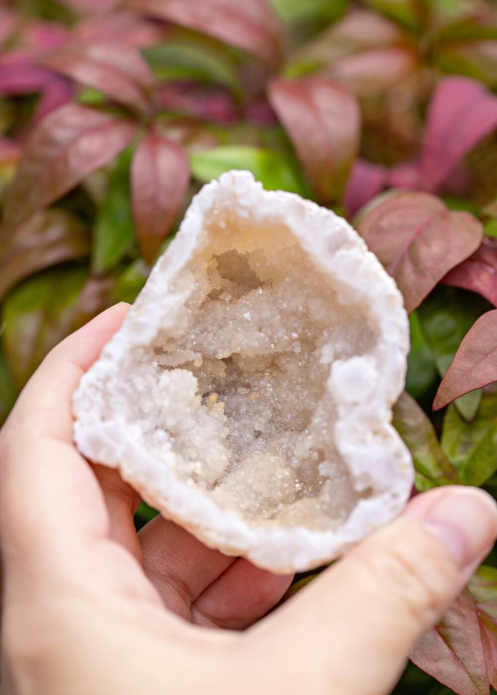 SoulKu - Druzy White Agate Geode for Inner Harmony