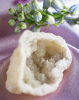 SoulKu - Druzy White Agate Geode for Inner Harmony